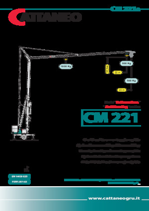Żurawie wieżowe dolnoobrotowe z wysięgnikiem wodzakowym Cattaneo CM 221A