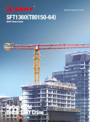 Żurawie wieżowe-WS-górnoobrotowy Sany SFT1360