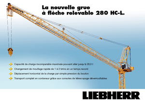 Żurawie wieżowe górnoobrotowe z wysięgnikiem wychylnym Liebherr 280 HC-L 16/28  Litronic