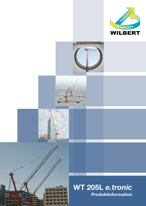 Żurawie wieżowe górnoobrotowe z wysięgnikiem wychylnym Wilbert WT 205 L e.tronic
