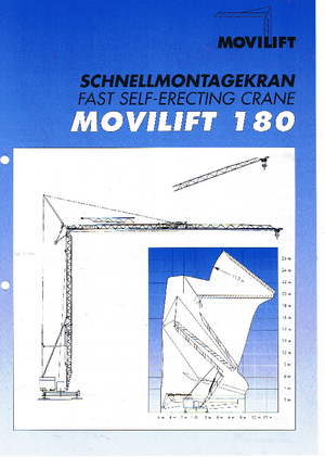 Żurawie wieżowe dolnoobrotowe z wysięgnikiem wodzakowym Zebak 180 Movilift