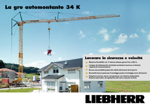 Żurawie wieżowe dolnoobrotowe z wysięgnikiem wodzakowym Liebherr 34 K-2,5m