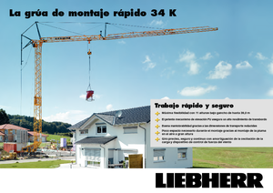 Żurawie wieżowe dolnoobrotowe z wysięgnikiem wodzakowym Liebherr 34 K-2,5m