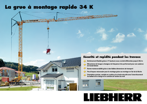 Żurawie wieżowe dolnoobrotowe z wysięgnikiem wodzakowym Liebherr 34 K-2,5m
