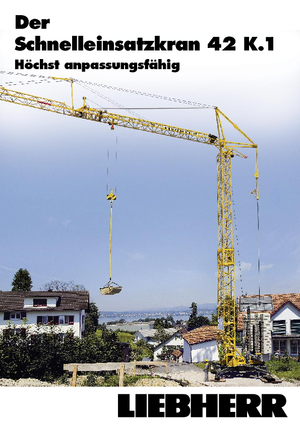 Żurawie wieżowe dolnoobrotowe z wysięgnikiem wodzakowym Liebherr 42 K.1 (FU)