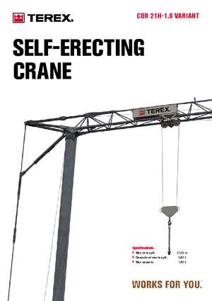 Żurawie wieżowe dolnoobrotowe z wysięgnikiem wodzakowym Terex Comedil (Zeppelin) CBR 21 H