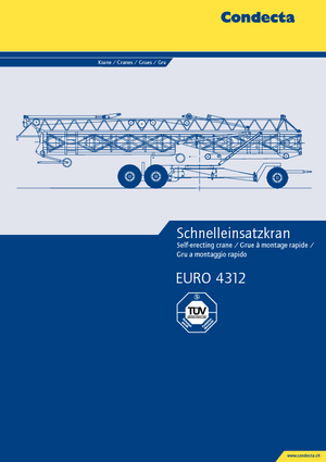 Żurawie wieżowe dolnoobrotowe z wysięgnikiem wodzakowym Condecta E 4312