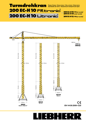 Żurawie wieżowe-WS-górnoobrotowy Liebherr 200 EC-H 10 FR.tronic
