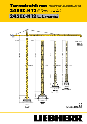Żurawie wieżowe-WS-górnoobrotowy Liebherr 245 EC-H 12 Litronic