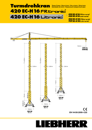 Żurawie wieżowe-WS-górnoobrotowy Liebherr 420 EC-H 16