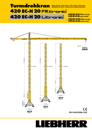 Żurawie wieżowe-WS-górnoobrotowy Liebherr 420 EC-H 20