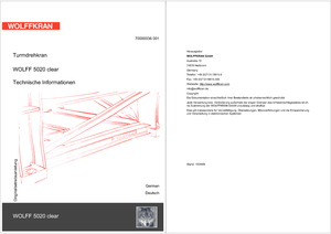 Żurawie wieżowe-WS-górnoobrotowy Wolffkran 5020.8 clear