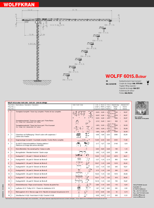 Żurawie wieżowe-WS-górnoobrotowy Wolffkran 6015.8 clear