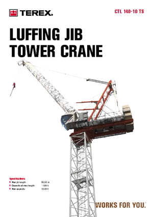 Żurawie wieżowe-WS-górnoobrotowy Terex Comedil (Zeppelin) CTL 140-10