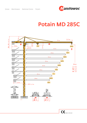 Żurawie wieżowe-WS-górnoobrotowy Potain MD 285 C