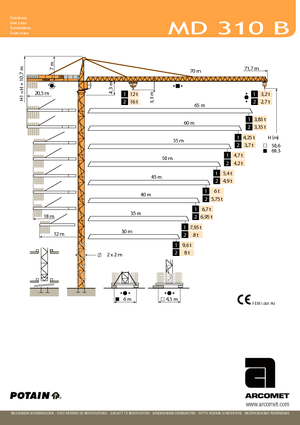 Żurawie wieżowe-WS-górnoobrotowy Potain MD 310 B