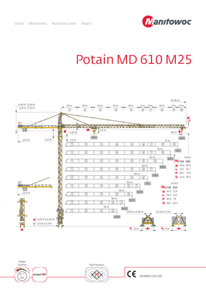 Żurawie wieżowe-WS-górnoobrotowy Potain MD 610 M 25