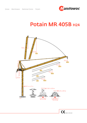 Żurawie wieżowe-WS-górnoobrotowy Potain MR 405 B 24