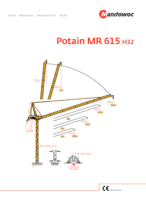 Żurawie wieżowe-WS-górnoobrotowy Potain MR 615 H 32