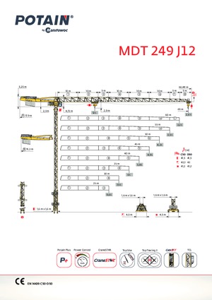 Żurawie wieżowe-WS-górnoobrotowy Potain MDT 249 J12
