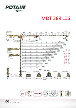 Żurawie wieżowe-WS-górnoobrotowy Potain MDT 389 L16