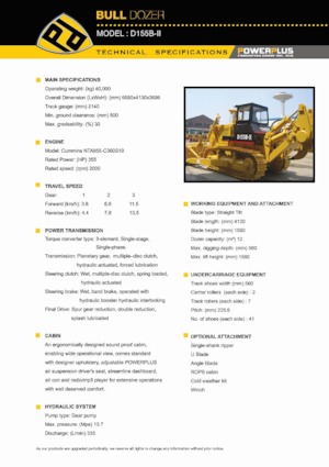 Buldożery PowerPlus D155B-II