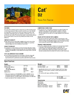 Buldożery Caterpillar D2 LGP