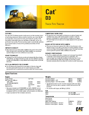 Buldożery Caterpillar D3 XL