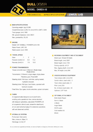 Buldożery PowerPlus D65EX-15