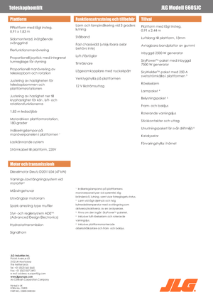 Gąsienicowe platformy teleskopowe JLG 660SJC