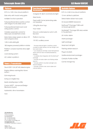 Gąsienicowe platformy teleskopowe JLG 660SJC