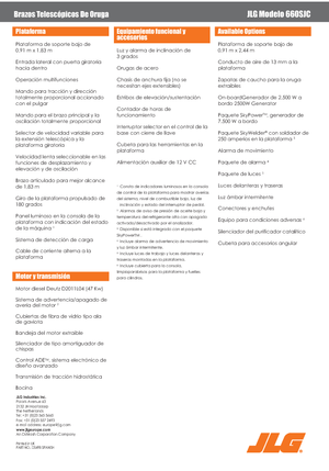 Gąsienicowe platformy teleskopowe JLG 660SJC