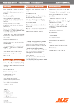 Gąsienicowe platformy teleskopowe JLG 660SJC