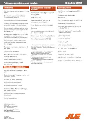 Gąsienicowe platformy teleskopowe JLG 660SJC