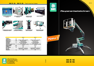 Gąsienicowe, przegubowe podnośniki koszowe Imer IM R 15