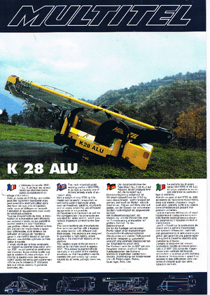 Gąsienicowe platformy teleskopowe Multitel K 28 Alu