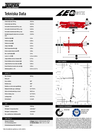 Gąsienicowe, przegubowe podnośniki koszowe TEUPEN LEO40GTX