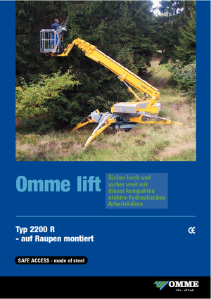 Gąsienicowe platformy teleskopowe OMMELIFT Omme 2200RBD