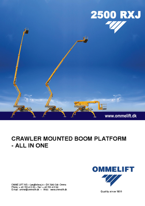 Gąsienicowe, przegubowe podnośniki koszowe OMMELIFT 2500 RBDXJ