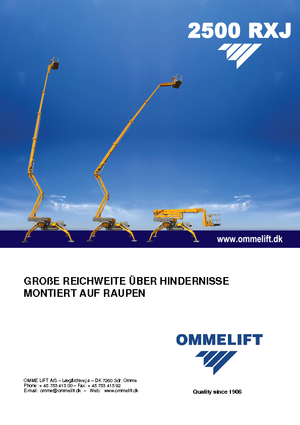 Gąsienicowe, przegubowe podnośniki koszowe OMMELIFT 2500 RBDXJ