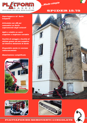 Gąsienicowe, przegubowe podnośniki koszowe Basket Spider 15.75 E-Pro