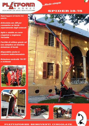 Gąsienicowe, przegubowe podnośniki koszowe Basket Spider 18.75