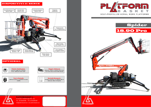 Gąsienicowe, przegubowe podnośniki koszowe Basket Spider 18.90 Pro