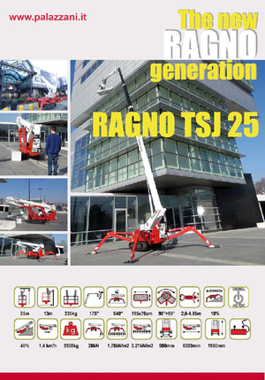 Gąsienicowe platformy teleskopowe Palazzani TSJ 25 C