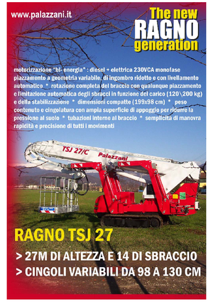 Gąsienicowe platformy teleskopowe Palazzani TSJ 27 C