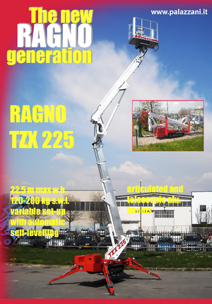 Gąsienicowe, przegubowe podnośniki koszowe Palazzani TZX 225 C 