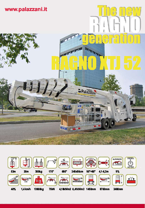 Gąsienicowe platformy teleskopowe Palazzani XTJ 52+ C