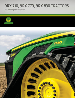 Ciągniki na gąsienicach gumowych John Deere 9RX 830 