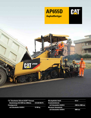 Gąsienicowe rozściełacze asfaltu Caterpillar AP655D