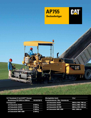 Gąsienicowe rozściełacze asfaltu Caterpillar AP755